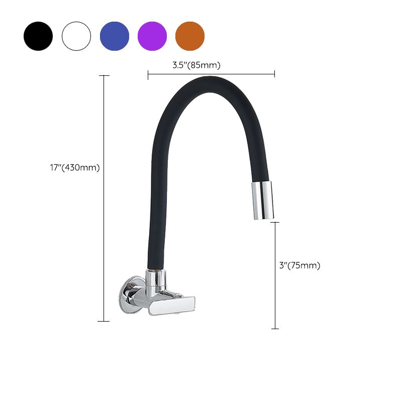 Modern Universal Tube Pot Filler Wall Mounted One Handle Profile Filler