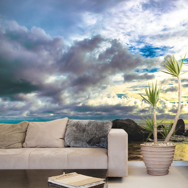 Blue Sea Wall Mural Home Decoration Bathroom Floor Murals, Made to Measure