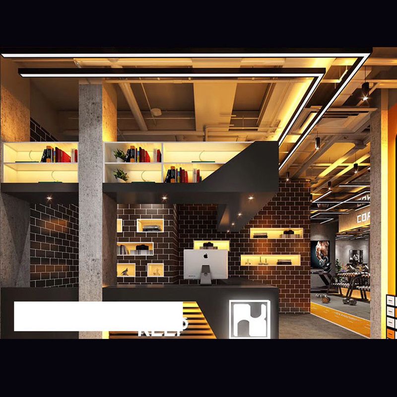 Moderne Reactangle -Anhänger -Beleuchtung Acryl 1 Licht Deckenlampe