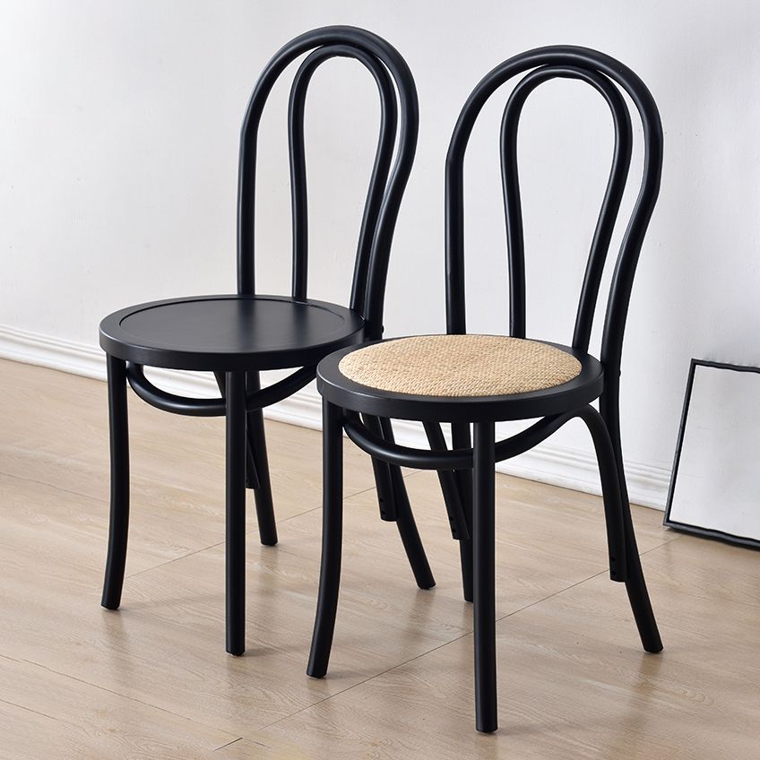 Silla de comedor de madera tradicional Windsor, silla sin brazos para uso doméstico