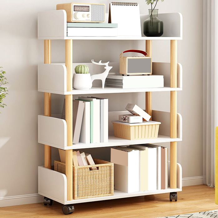 Open Back Standard Bookshelf Scandinavian Bookcase with Shelves
