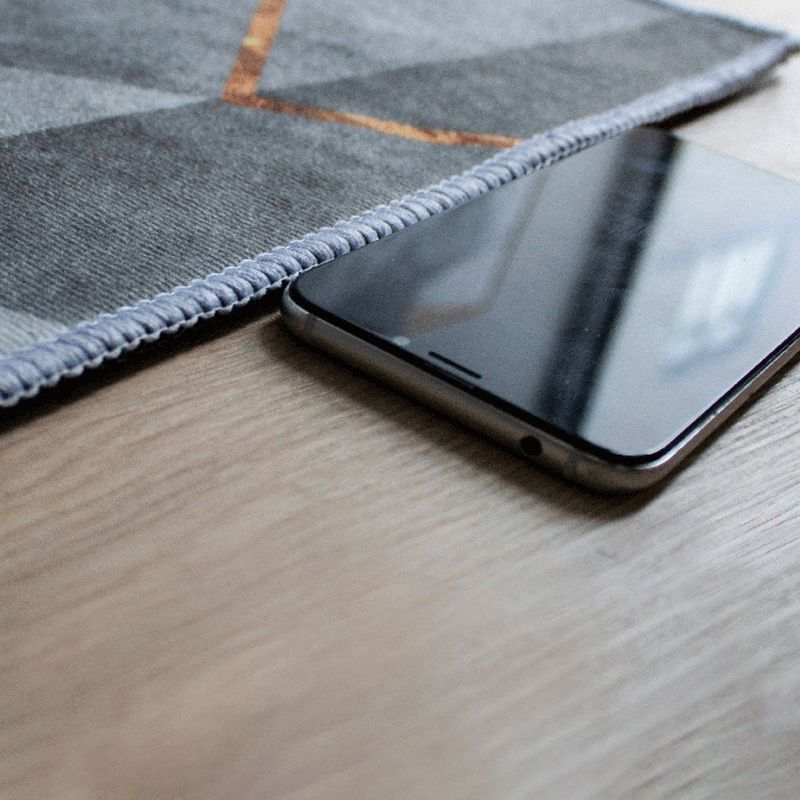 Modern Geometric Indoor Rug Patchwork Polyester Non-Slip Backing Area Carpet for Living Room