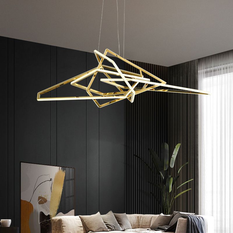 Geometrische metalen kroonluchter verlichtingsarmaturen moderne stijl hangende hanglampen