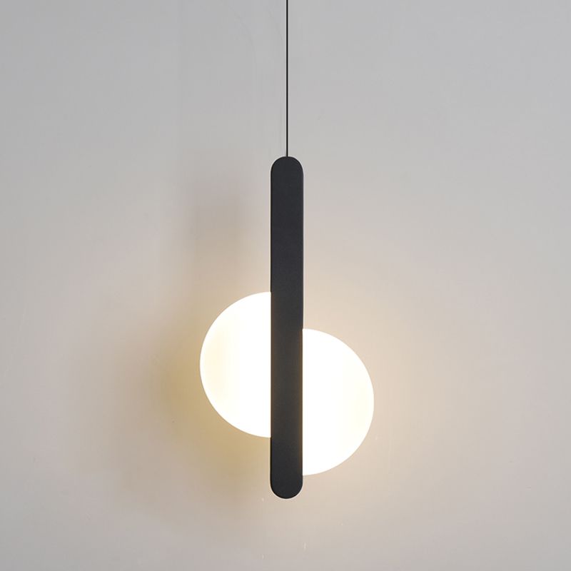 Luminaires suspendus noirs Light lampe à suspension à LED ronde moderne pour chambre à coucher