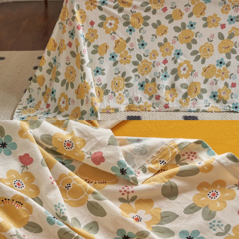 Bed Sheet Ditsy Floral Fitted Non-pilling Breathable Bed Sheet Set
