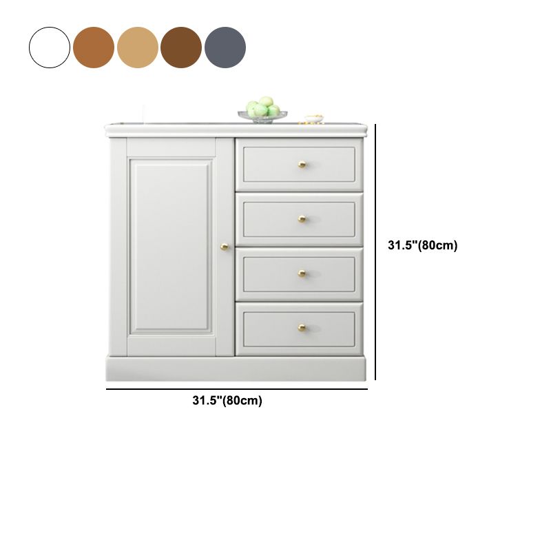 Mid-Century Modern Rectangle Accent Chests and Cabinets in Brown/white