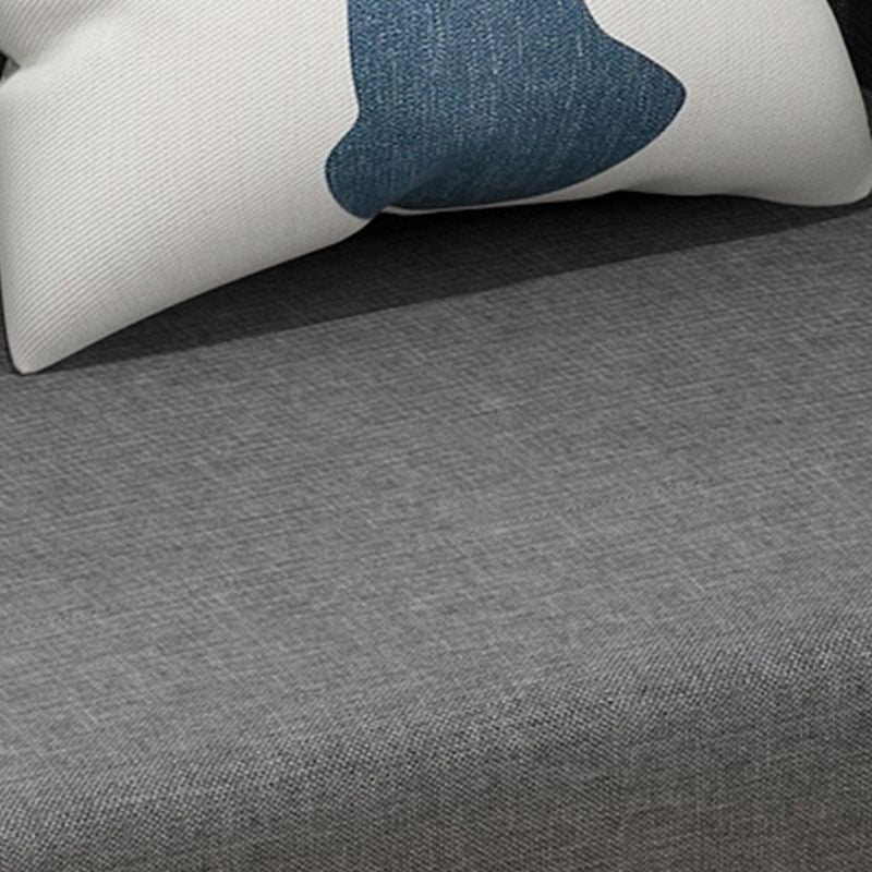 Contemporary Faux Leather Cotton Blend Sofa with Wooden Based