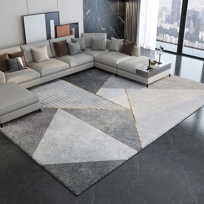 Alfombra marina ligera Moderia Mezcla gráfica Alfombra resistente a las manchas de la alfombra para la decoración del hogar