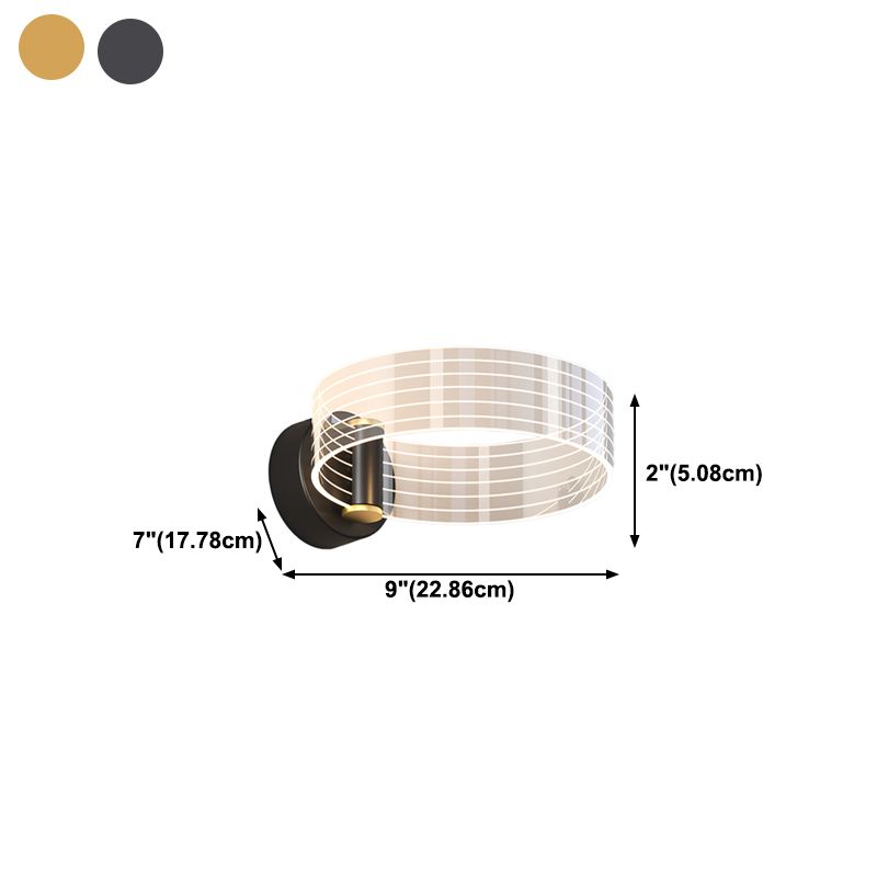 Metal Geometric Wall Light Contemporary LED Wall Sconce for Living Room