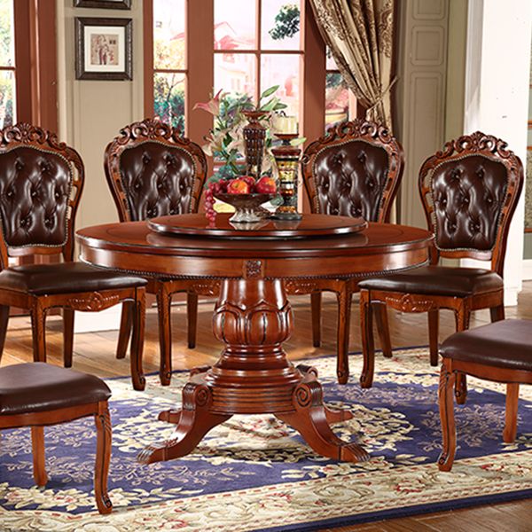 Leather Open Back Dining Side Chair Kitchen Dining Chair with Solid Wood Legs