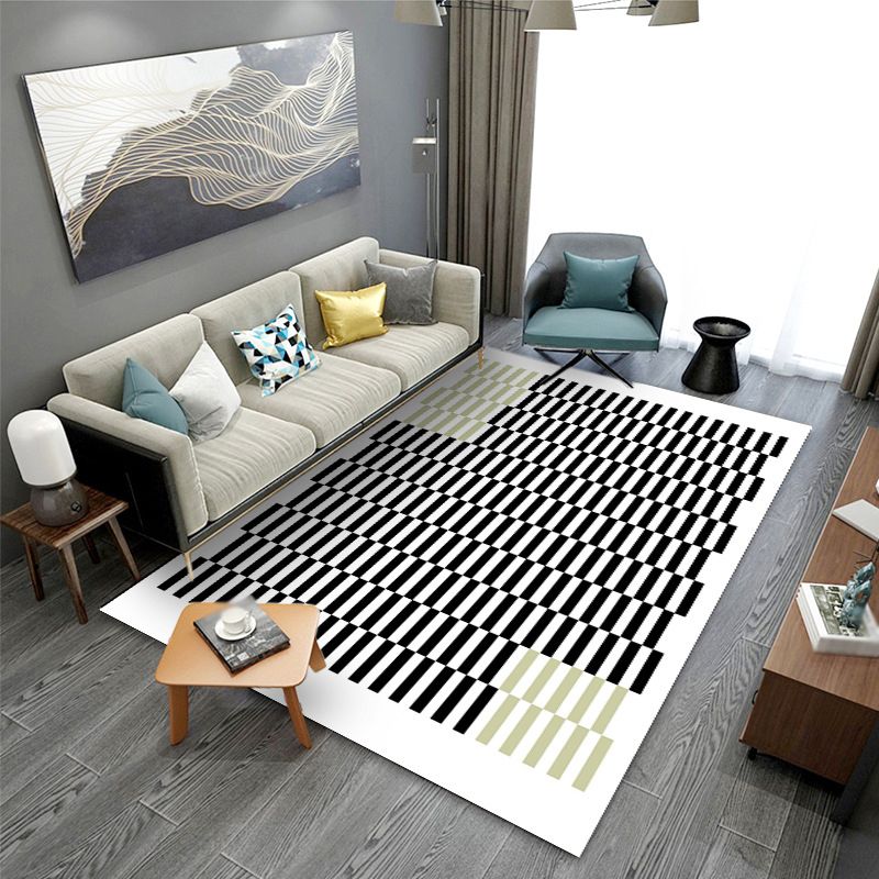 Nordic Indoor Rug Polyester Rug Anti-Slip Backing Carpet for Living Room Bedroom