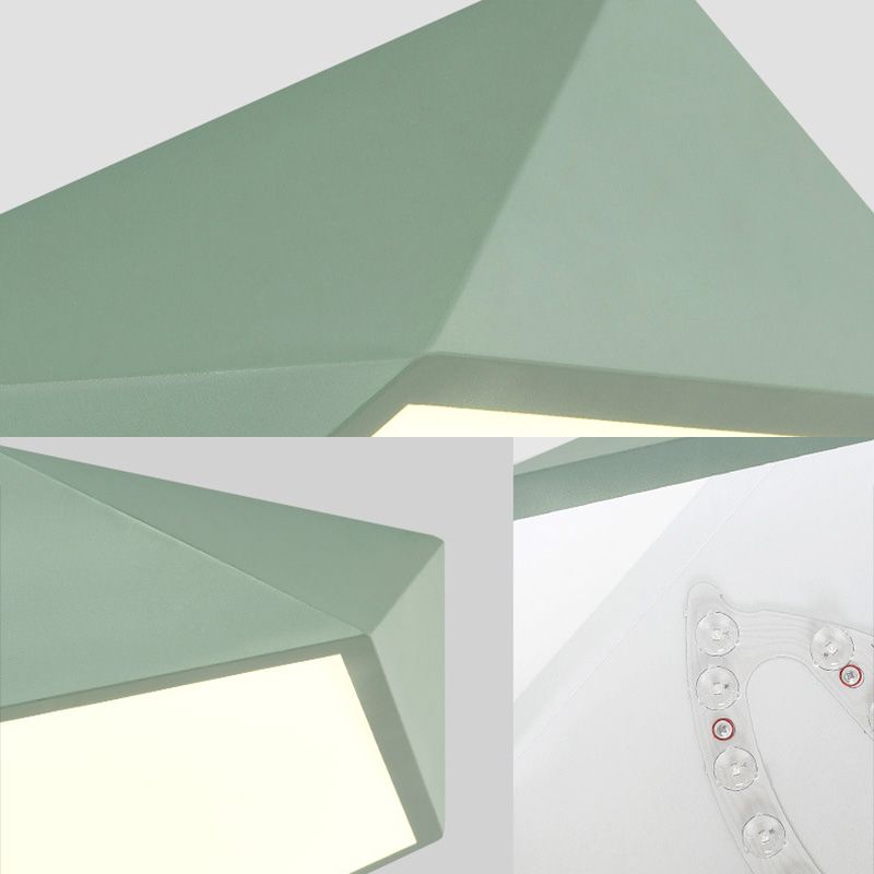 Plafonnier encastré pentagone nordique en métal LED pour chambre à coucher