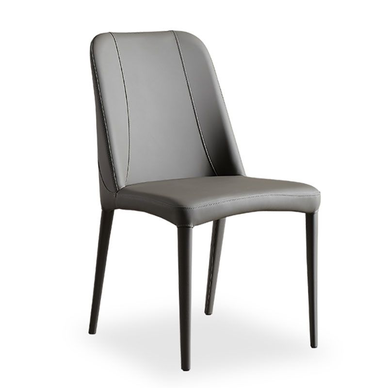 Chaise d'appoint industrielle pour la maison Chaise d'appoint rembourrée en métal à dossier solide (Ensemble de 2)