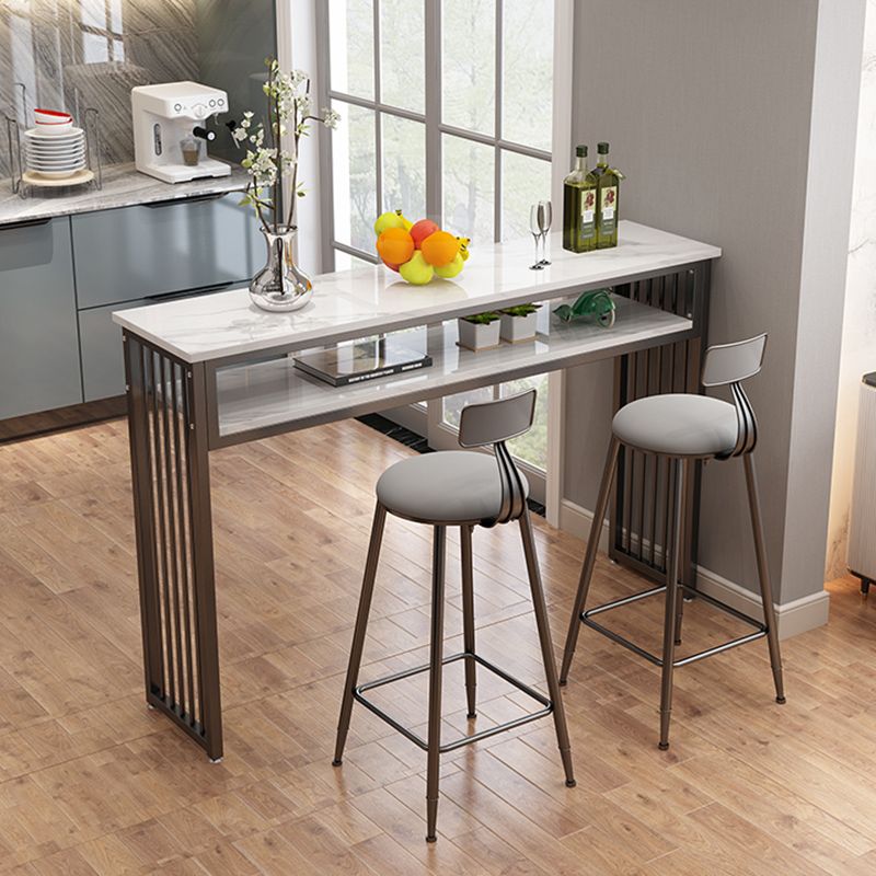 Modern Style Wood Bar Stool Table Rectangle Bar Table for Cafe