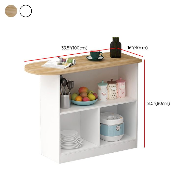 Wood Bar Table Modern Dining Table for Kitchen Living Room Coffee Room