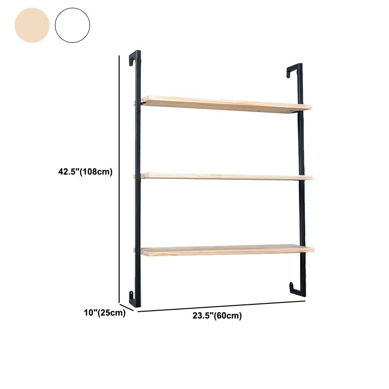 Scandinavian Wood Floating Bookshelf 9.8"Wide Home Book Shelf