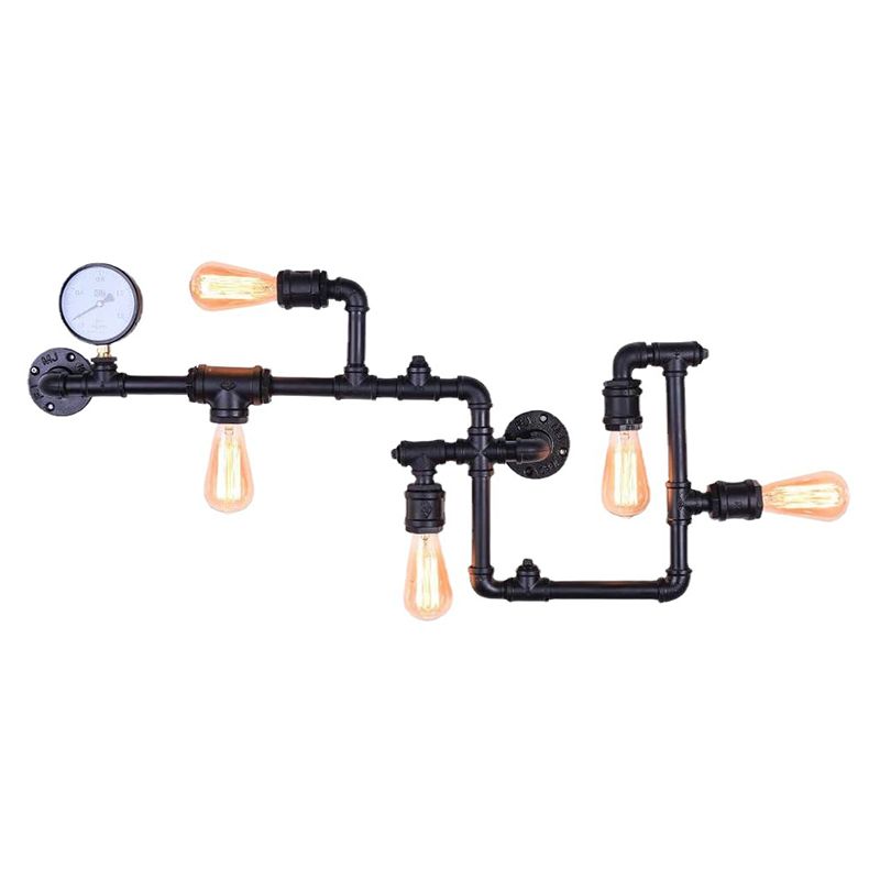 5 Leichtwerte verdrehte Pfeifenwandleuchten Industrial Loft Vintage Wall Lighting Ideen für Esszimmer