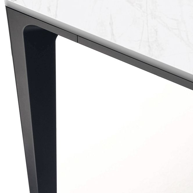 Industrial Style Sintered Stone Table 4 Legs Black Base Rectangle Table