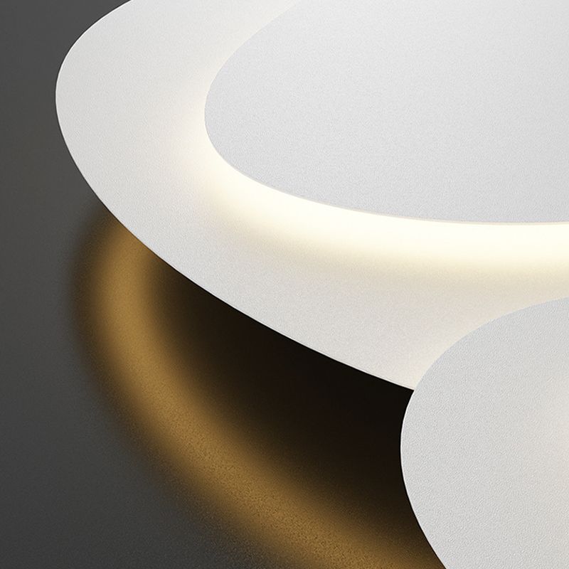 Nordic White Flush Mount Multi-Layer LED Ceiling Light Fixture for Living Room