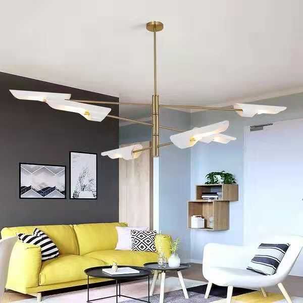Sputnik Chandelier Light Fixture Metal Simple Chandelier Lighting for Bedroom