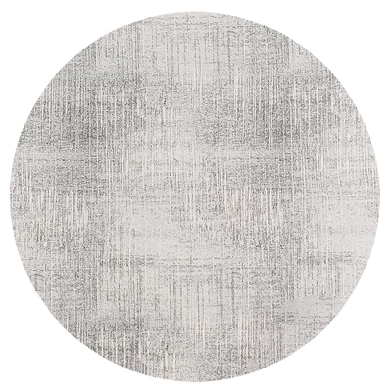 Gray Living Room Carpet Casual Solid Color Area Carpet Polyester Washable Indoor Rug