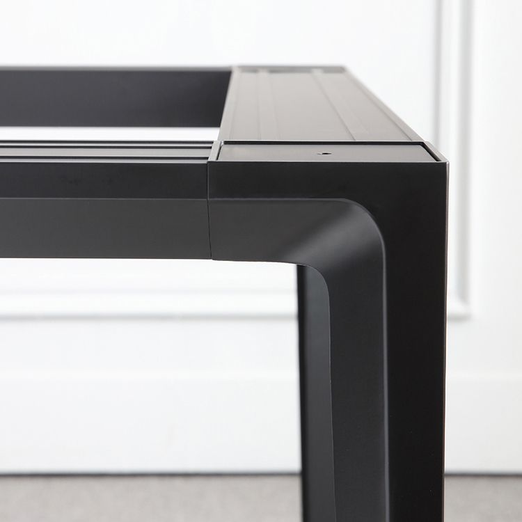 Mesa de comedor de piedra sinterizada estilo moderno Mesa rectangular con base de 4 patas