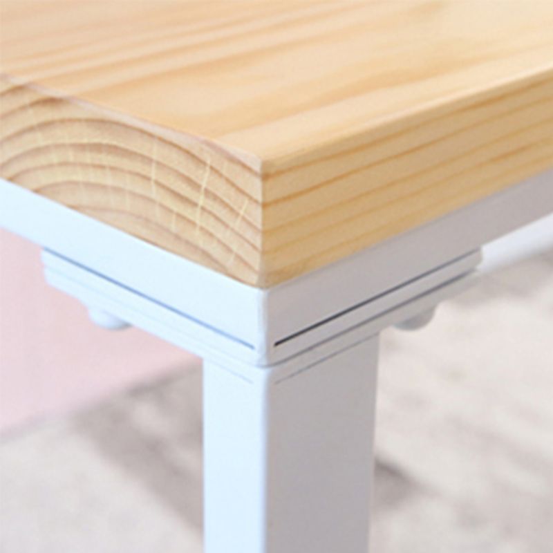 Industrial Style Bar Table Rectangle Solid Wood Bistro Bar Desk