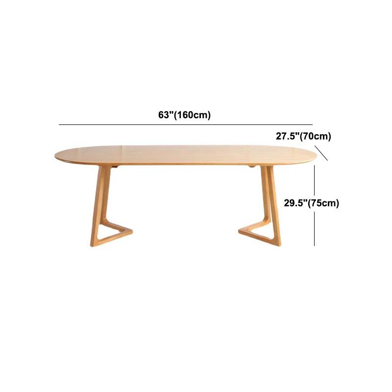Simplicity Restaurant Table Oval Solid Wood Dining Table for Dining Room