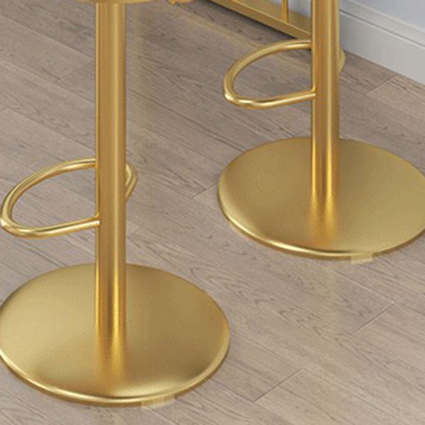 Modern Stone Top Bar Table Set 1/2/3 Pcs Free Form Bar Table and Adjustable Height Stools