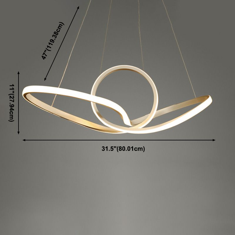 3 Farbe optional moderne Turn -Kronleuchter LED Hängende Leuchten für Wohnzimmer Schlafzimmer
