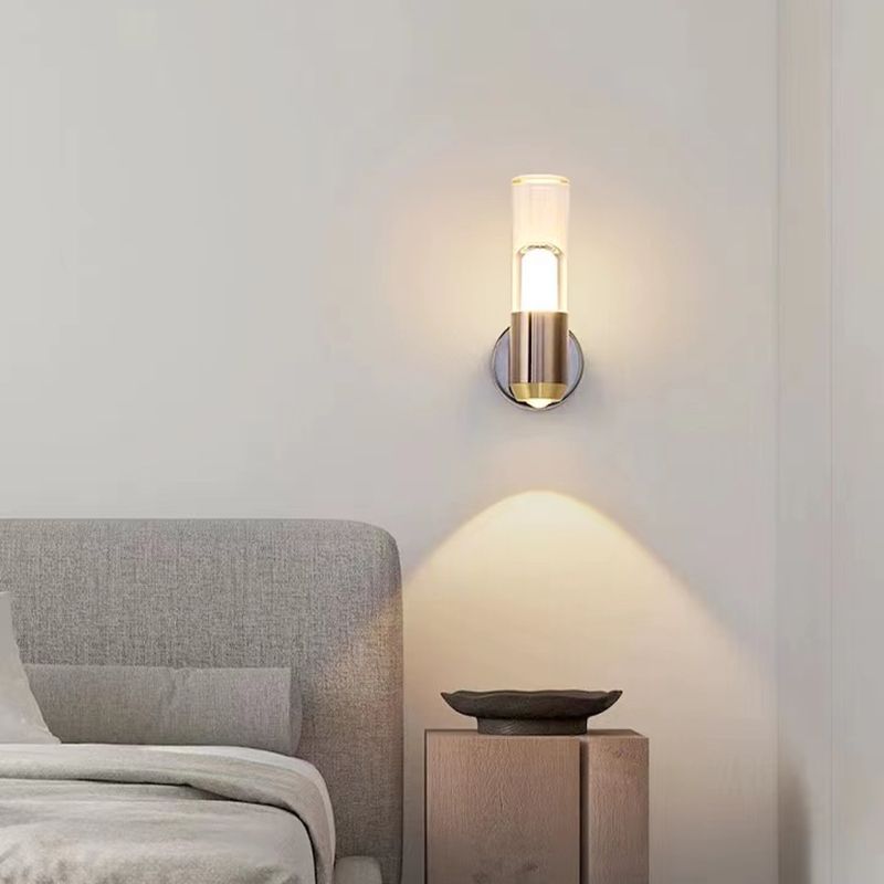 Modernism Wall Sconce Cylinder Sconce Lighting with Metal for Bedroom