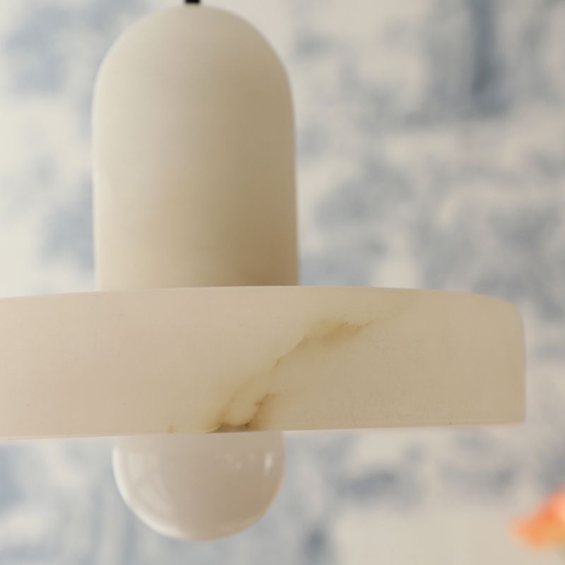 Éclairage suspendu de forme unique Marbre de style moderne 1 pendentif léger pour le chevet