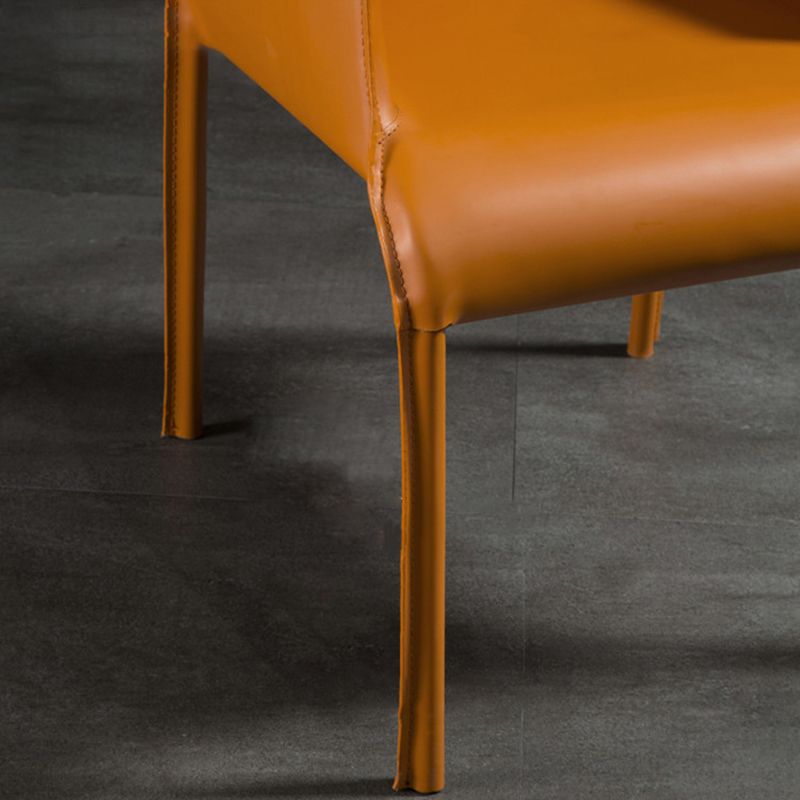 Contemporary Arm Chair Solid Back Dining Room Chair for Kitchen