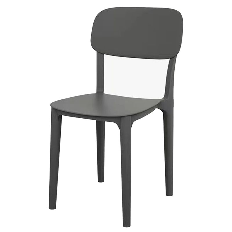 Modern Style Dining Chairs Plastic Open Back Dining Armless Chair