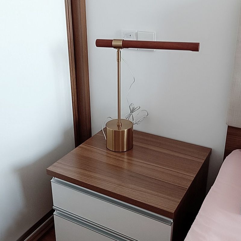 Lámpara de mesa lineal de estilo moderno lámpara de mesita de noche de 1 luces