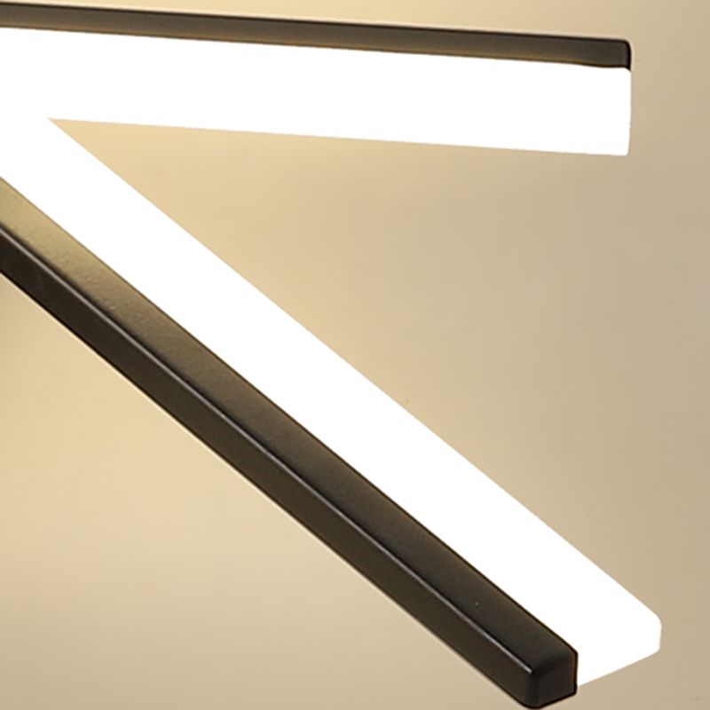 LED Modern Metal Flush Mount Sputnik Shape Ceiling Light with Acrylic Shade for Bedroom