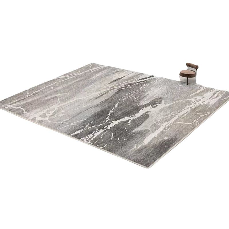 Beige Striped Rug Polyester Modern Rug Stain Resistant Rug for Living Room