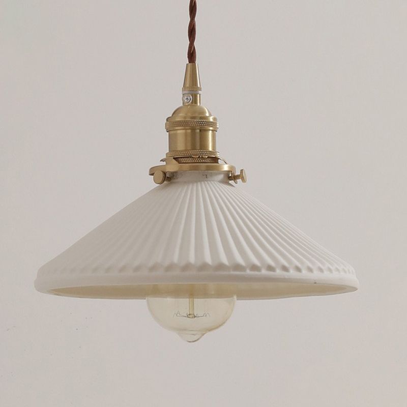 Dunkle Holz 1-Licht-Lesen Wandlampe Vintage Taperedglas ausziehbarer Wandleuchte