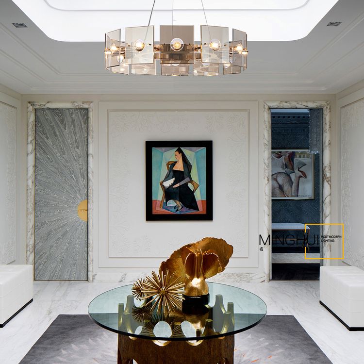 Glass Hanging Pendant Lights Contemporary Hanging Lamps for Living Room