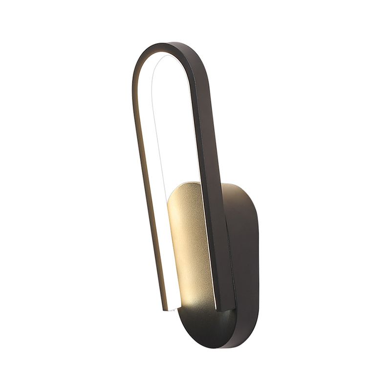 Zwart/wit hellende half langdurige sconce minimalistische acryl-LED-wand gemonteerd licht in warm/wit licht voor salon
