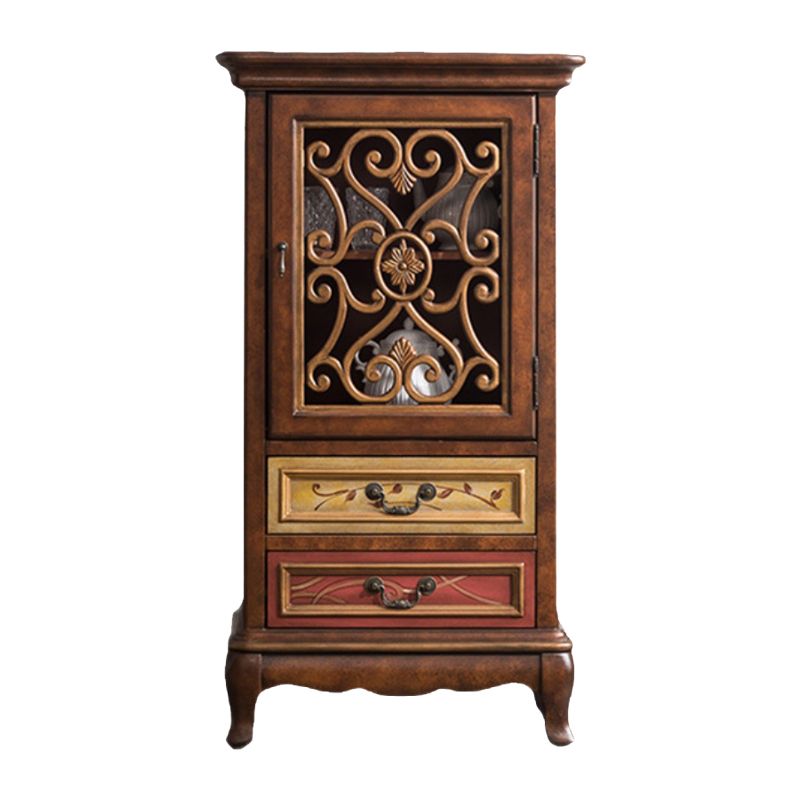 1- Door Wooden Cabinet, Rectangle Accent Cabinet with Drawers