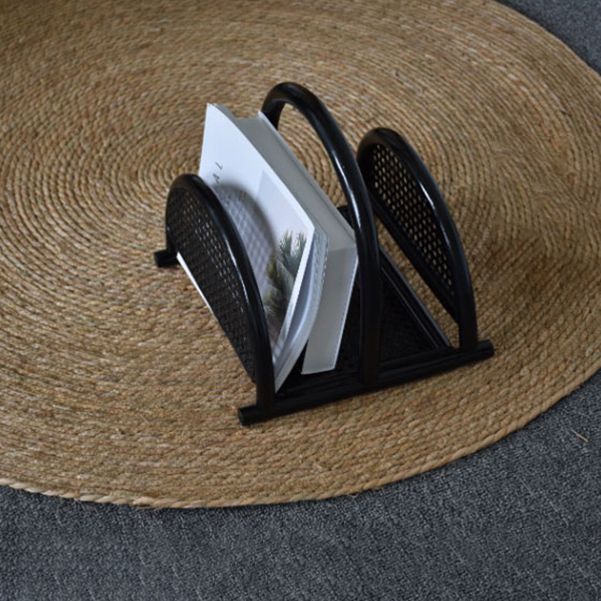 Contemporary Horizontal Standard Bookshelf Open Back Wooden Bookcase