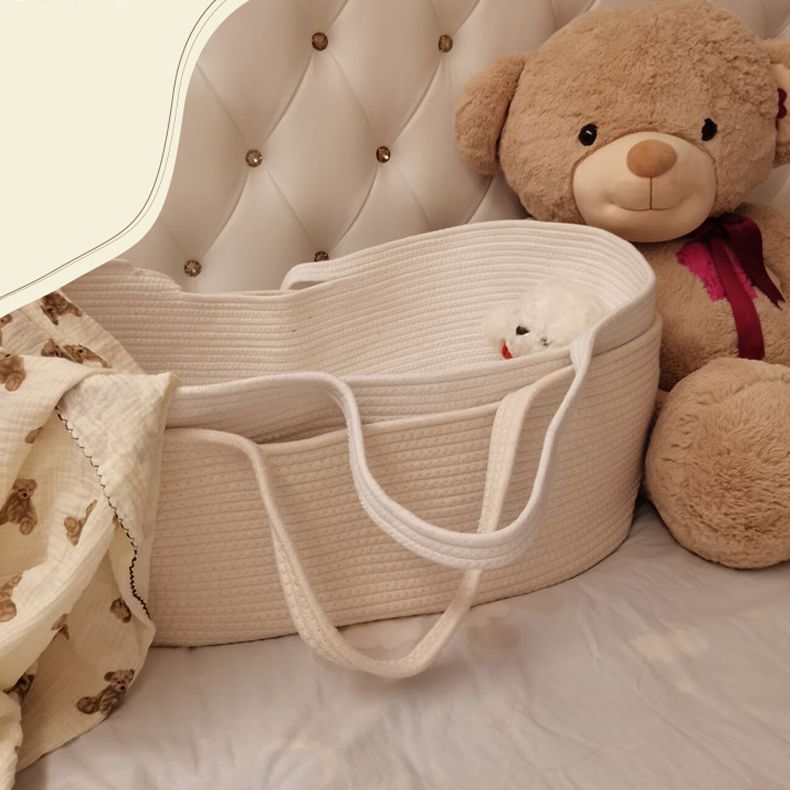 Portable Oval Crib Cradle Folding Moses Basket for Newborn and Baby