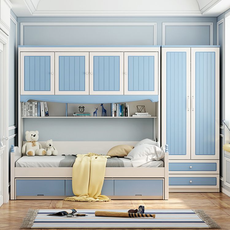 Contemporary Style Wardrobe Wood 2-Drawer Wardrobe Closet for Bedroom