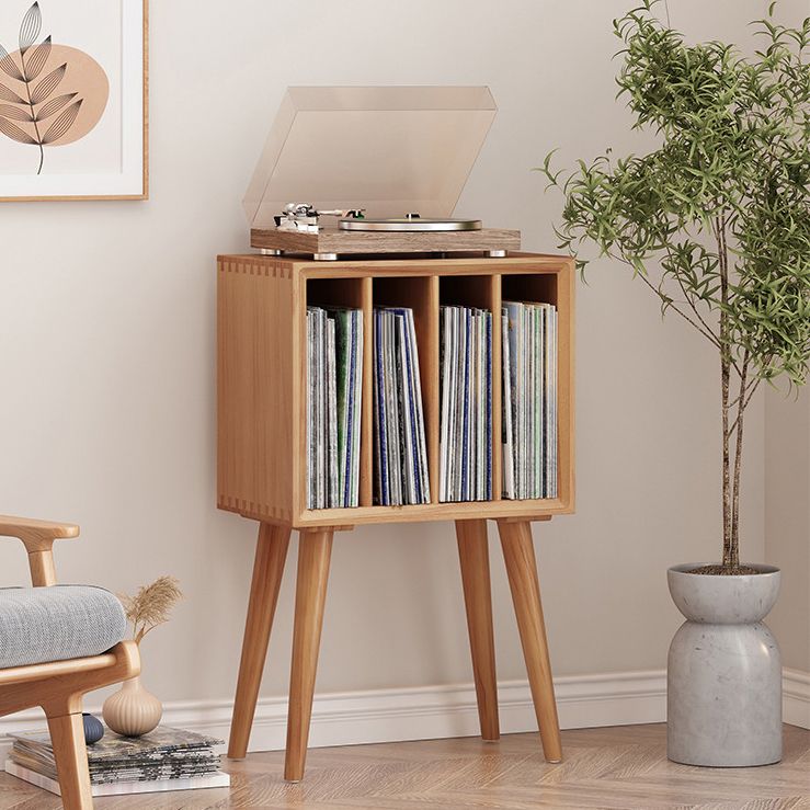 Contemporary Style Standard Bookcase Wooden Vertical Closed Back BookShelf