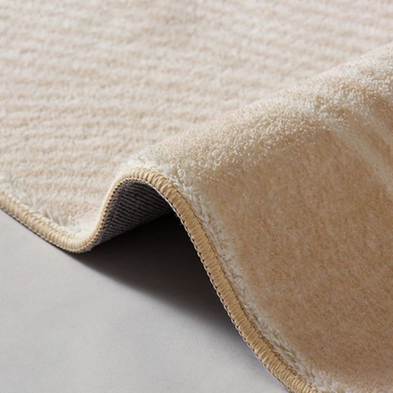 Contemporary Indoor Rug Modern Apricot Rug Polyster Washable Thickened Area Rug for Living Room