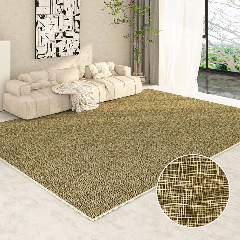 Tapis Simple abricot clair en Polyester, couleur unie, avec envers antidérapant, pour la décoration de la maison