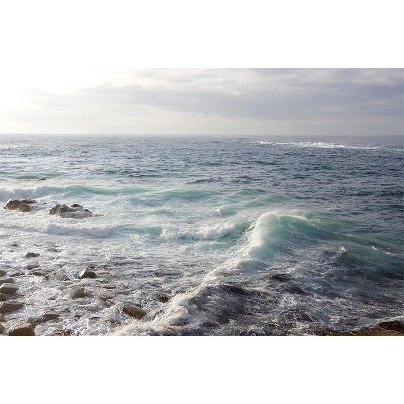 Sea Mural Environment Friendly Wallpaper Home Decoration for Dining Room