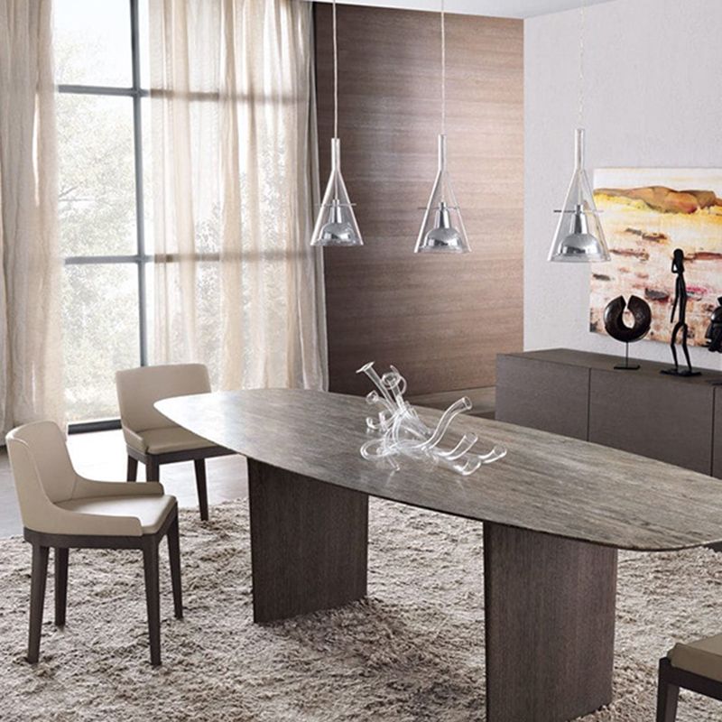 Contemporary Upholstered Arm Chair Solid Wood Home Dining Chair