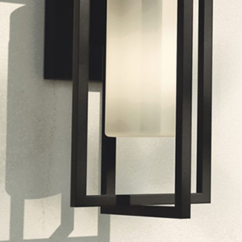 Modernism Wall Sconce White Glass Sconce Light Fixture for Courtyard